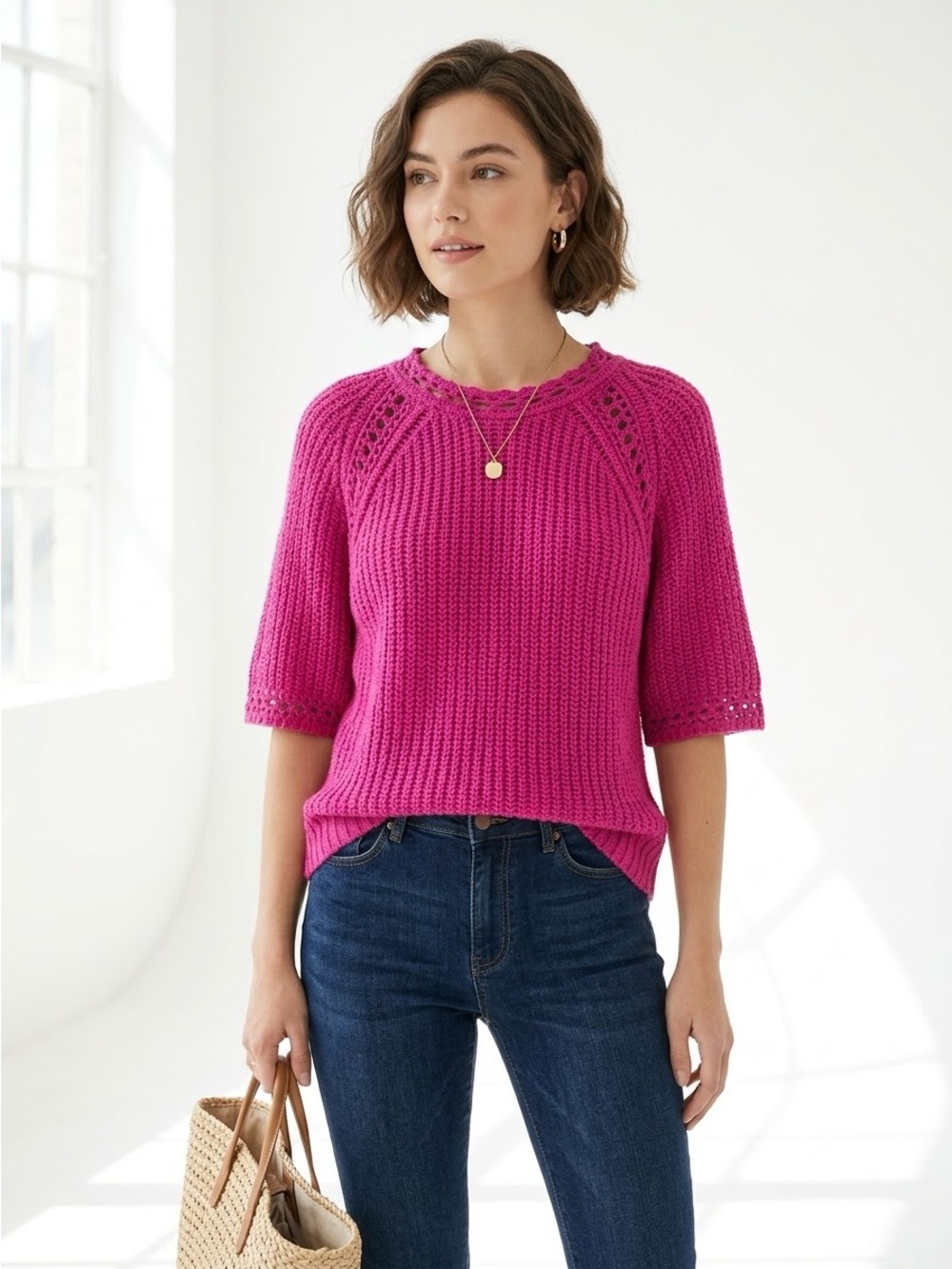 🎉5 for $45🎉 Studio park knit top blouse shirt size S